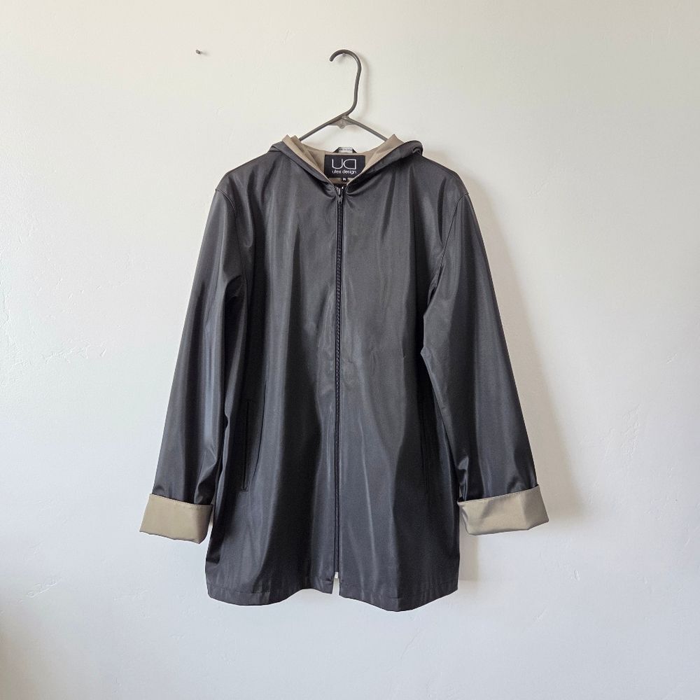 Utex Rain Jacket Charcoal Gray Beige Trench Coat Outdoor Gorpcore Hiking Medium